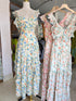 Summer Floral Print Slit Long Dresses
